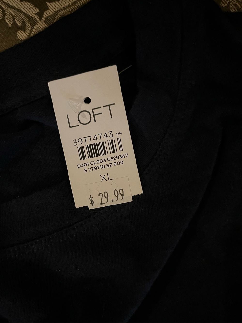 LOFT Navy Classic Crewneck Top - Picture 8 of 8